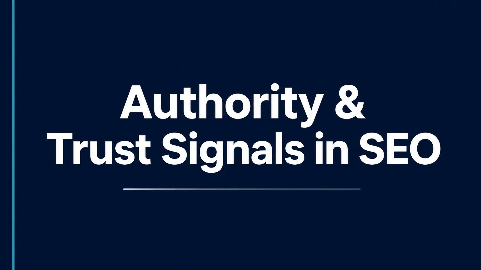 Authority and trust signals in SEO — editorial guide cover